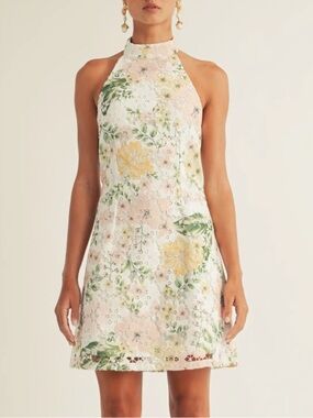 NEW Arose Studio Tatiana Floral Lace Minidress